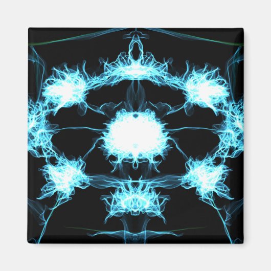 Blue Flame Mandala Magnet (Vorne)