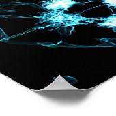 Blue Flame Mandala Poster (Ecke)