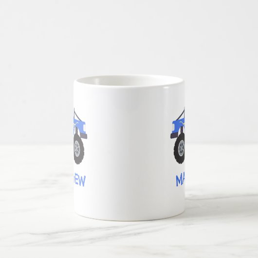 Blue Flame Monster Truck Kaffeetasse (Mittel)