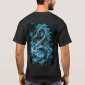 Blue Flame Music Style Mode T-Shirt (Rückseite)