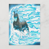 Blue Flame Phantom Steed Postkarte (Vorderseite)