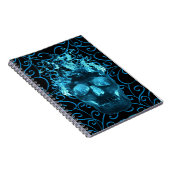 Blue Flame Skull Spiral Notebook Notizblock (Rechte Seite)