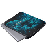 Blue Flame Wolf Laptopschutzhülle (Vorne Knopf)