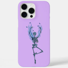 Blue Flames Ballerina Tanz Skelettdesign iPhone 16 Pro Max Hülle