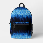 Blue Flames Design Bedruckter Rucksack (Vorderseite)