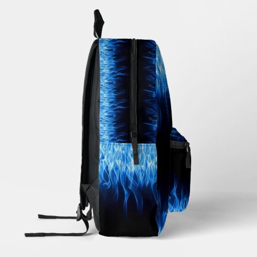 Blue Flames Design Bedruckter Rucksack (Links)