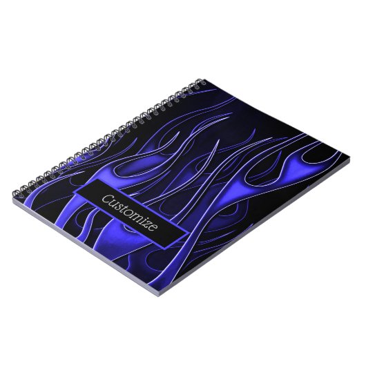 Blue Flames Notebook Notizblock (Linke Seite)