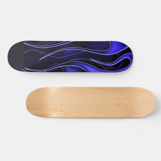 Blue Flames Skateboard (Horizontal)