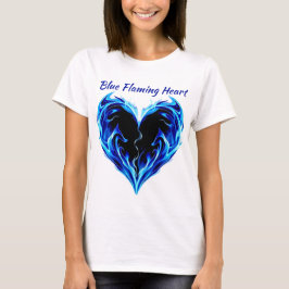 Blue Flaming Heart T-Shirt