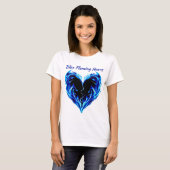 Blue Flaming Heart T-Shirt (Vorne ganz)