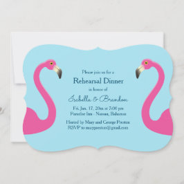 Blue Flamingo Beach Probe Abendessen Einladung