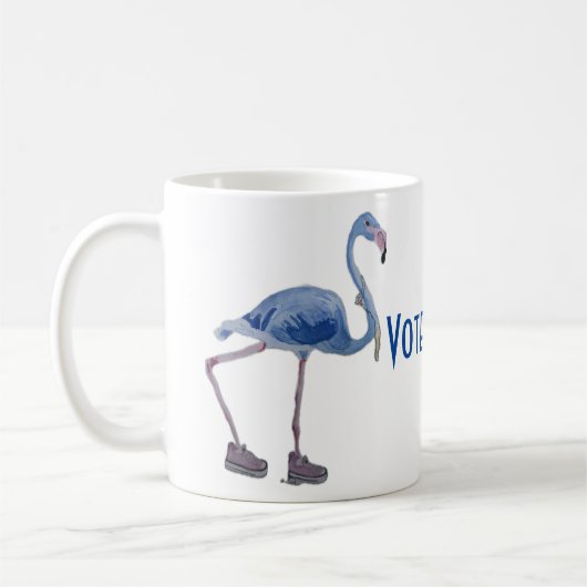 Blue FLAmingo mit Pearls Tasse. Abstimmung Harris/ Kaffeetasse (Links)