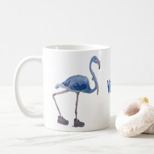 Blue FLAmingo mit Pearls Tasse. Abstimmung Harris  Kaffeetasse