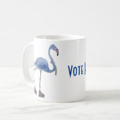 Blue FLAmingo mit Pearls Tasse. Abstimmung Harris Kaffeetasse (Vorderseite Links)