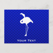 Blue Flamingo Postkarte (Vorderseite)