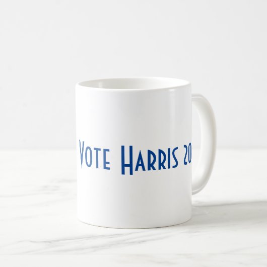 Blue FLAmingo Tasse Abstimmung Harris 2024 (VorderseiteRechts)