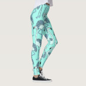Blue Flamingos Leggings (Rechts)