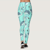 Blue Flamingos Leggings (Rückseite)