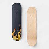 blue Flammen Flamme Flame Flames Feuer Fire S Skat Skateboard (Vorderseite)