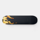 blue Flammen Flamme Flame Flames Feuer Fire S Skateboard (Horizontal)