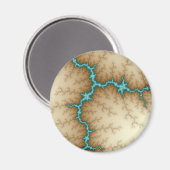 Blue Flash - Fraktal Magnet (Vorderseite/Rückseite)