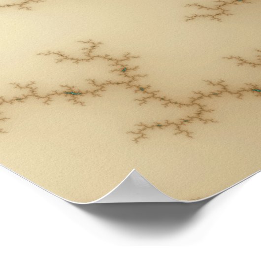 Blue Flash - Fraktal Poster (Ecke)