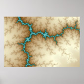 Blue Flash - Fraktal Poster (Vorne)