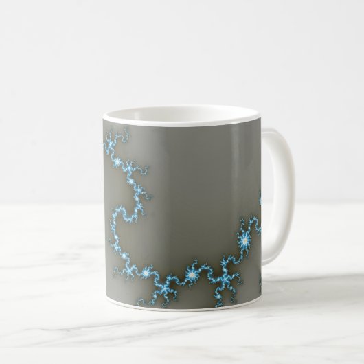Blue Flash - Fraktal Tasse (VorderseiteRechts)