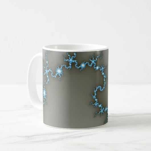 Blue Flash - Fraktal Tasse (Vorderseite Links)