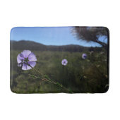 Blue Flax Blume Fotografie Badematte (Vorderseite)