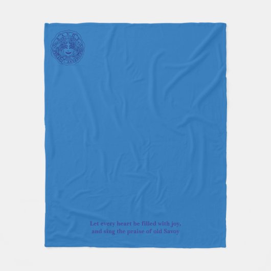 Blue fleece blanket with logo and motto (Vorderseite)