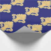 Blue Fleur Geschenkpapier (Ecke)