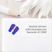 Blue Flip Flops Summer Beach Rücksendeadresse (Insitu)