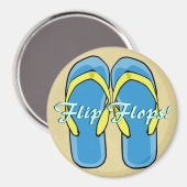 Blue Flipflops Magnet (Vorderseite/Rückseite)