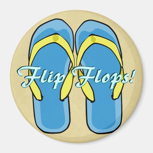 Blue Flipflops Magnet (Vorne)
