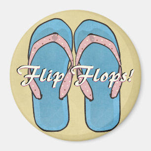 Blue Flipflops Magnet