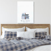 Blue Floating Zuhause Fingerprint Guestbook Leinwanddruck (Insitu (Schlafzimmer))