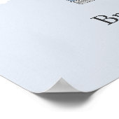 Blue Floating Zuhause Fingerprint Guestbook Poster (Ecke)