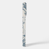 Blue Flora Hand-Drawn Aesthetic iPhone / iPad case (Rückseite / Rechts)