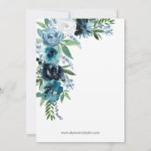 Blue Floral 2 Probe Dusty Einladung (Rückseite)