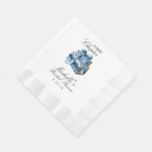 Blue Floral A New Chapter Brautparty Serviette (Ecke)