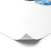 Blue Floral A New Chapter Brautparty Sign Poster (Ecke)