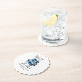 Blue Floral A New Chapter Brautparty Untersetzer (Vor Ort)