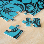 Blue Floral Abstrakt Art Puzzle (Seite)