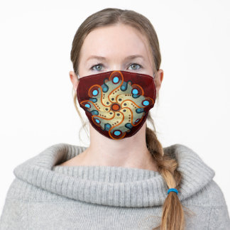 Blue Floral Abstrakt Valley Art Mund-Nasen-Maske Aus Stoff