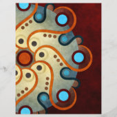 Blue Floral Abstrakt Vector Art Flyer (Vorne)