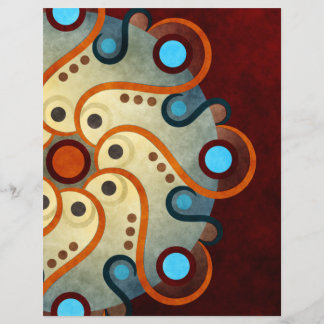 Blue Floral Abstrakt Vector Art Flyer