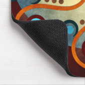 Blue Floral Abstrakt Vector Art Mousepad (Ecke)