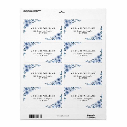 Blue Floral Address (Vorne)