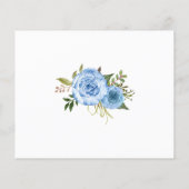 Blue Floral Advice for Mama & Vater Baby Showcard Flyer (Hinten)